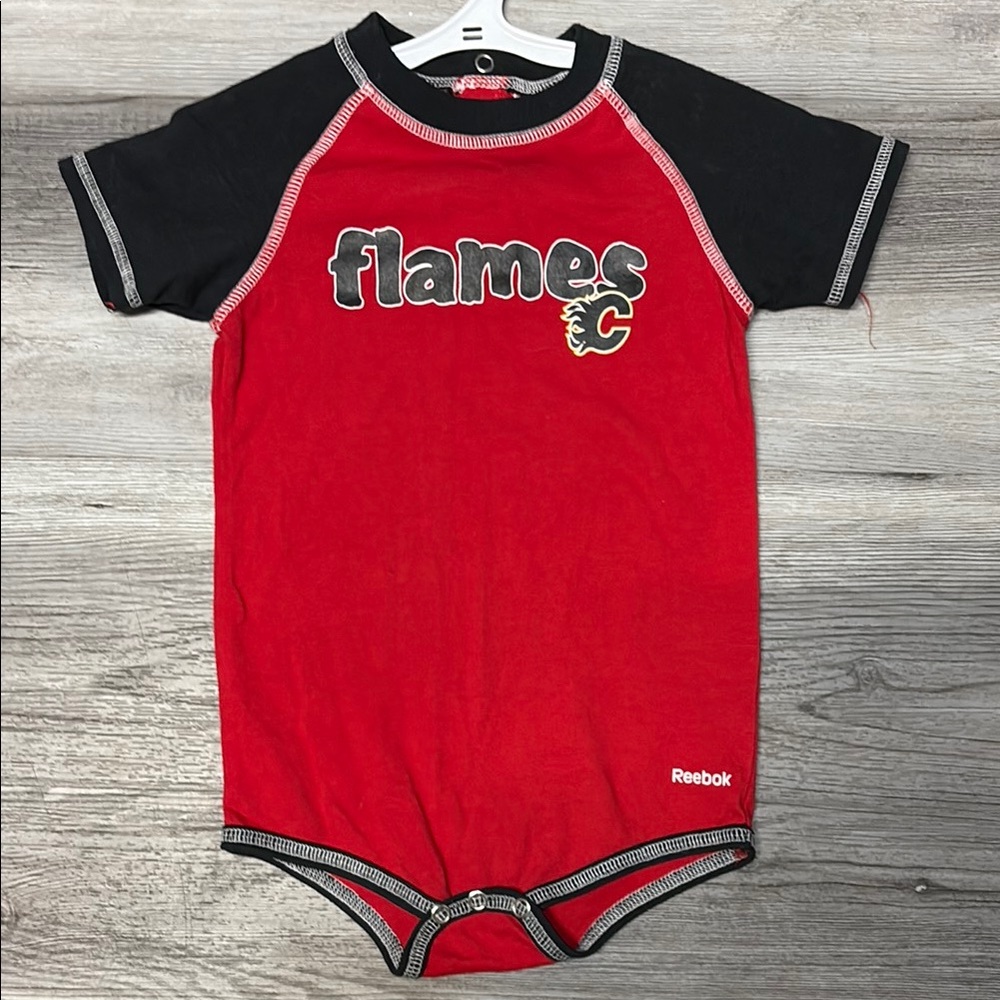 Reebok Red and Black Flames Onesie 5/$20